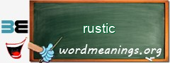 WordMeaning blackboard for rustic